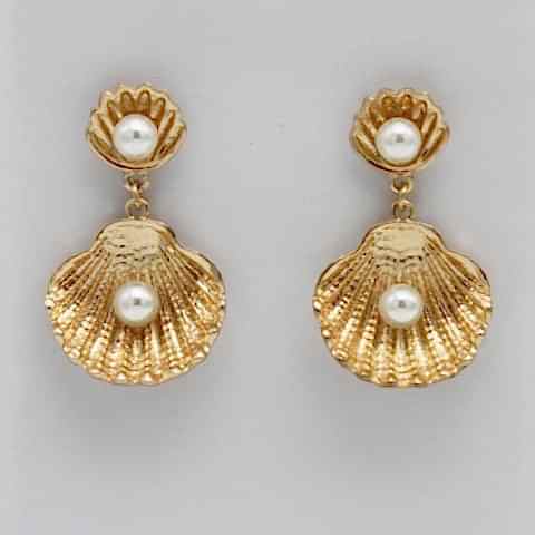Kadın Küpe Gold Renk İsdirdye İnci küpe