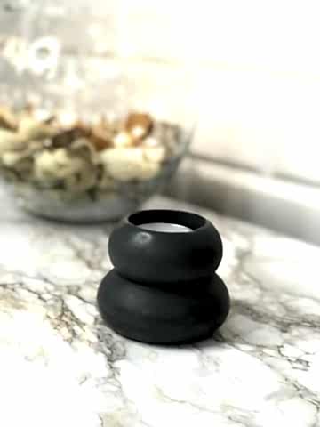 Dekoratif Mumluk Tealight Mumluk Antrasit
