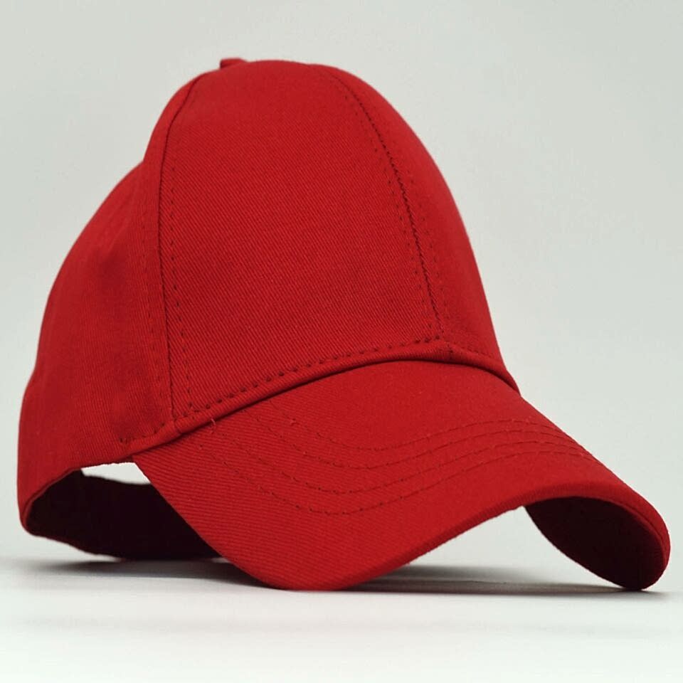 Unisex Ayarlanabilir Kırmızı Spor Basic Şapka
