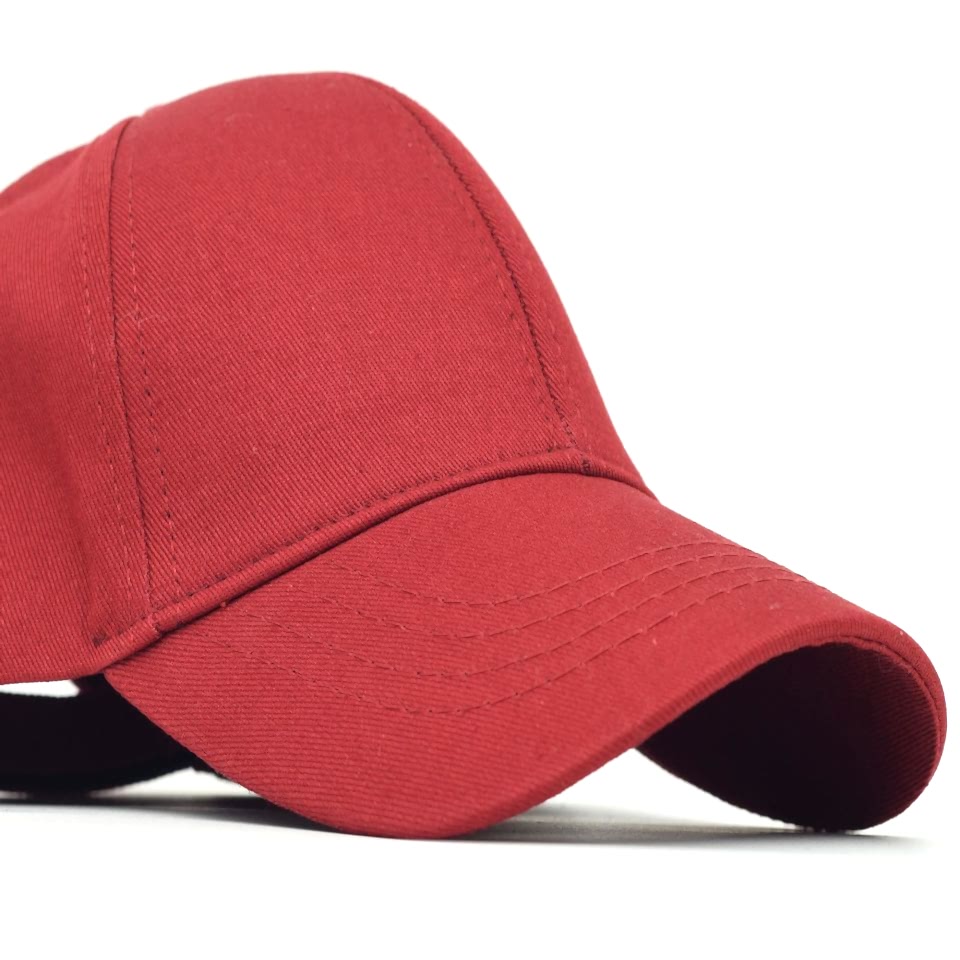 Unisex Ayarlanabilir Bordo Spor Basic Şapka