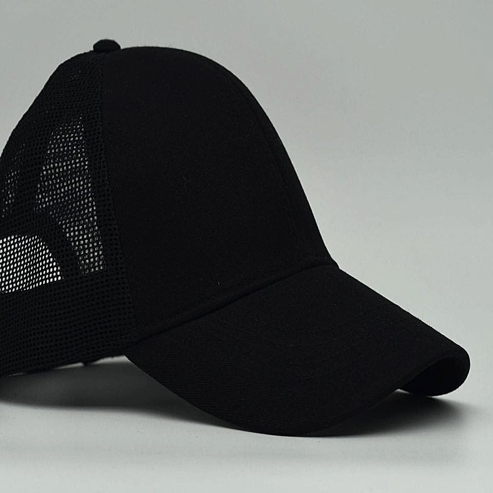 Unisex Ayarlanabilir Siyah Fileli Spor Basic Şapka