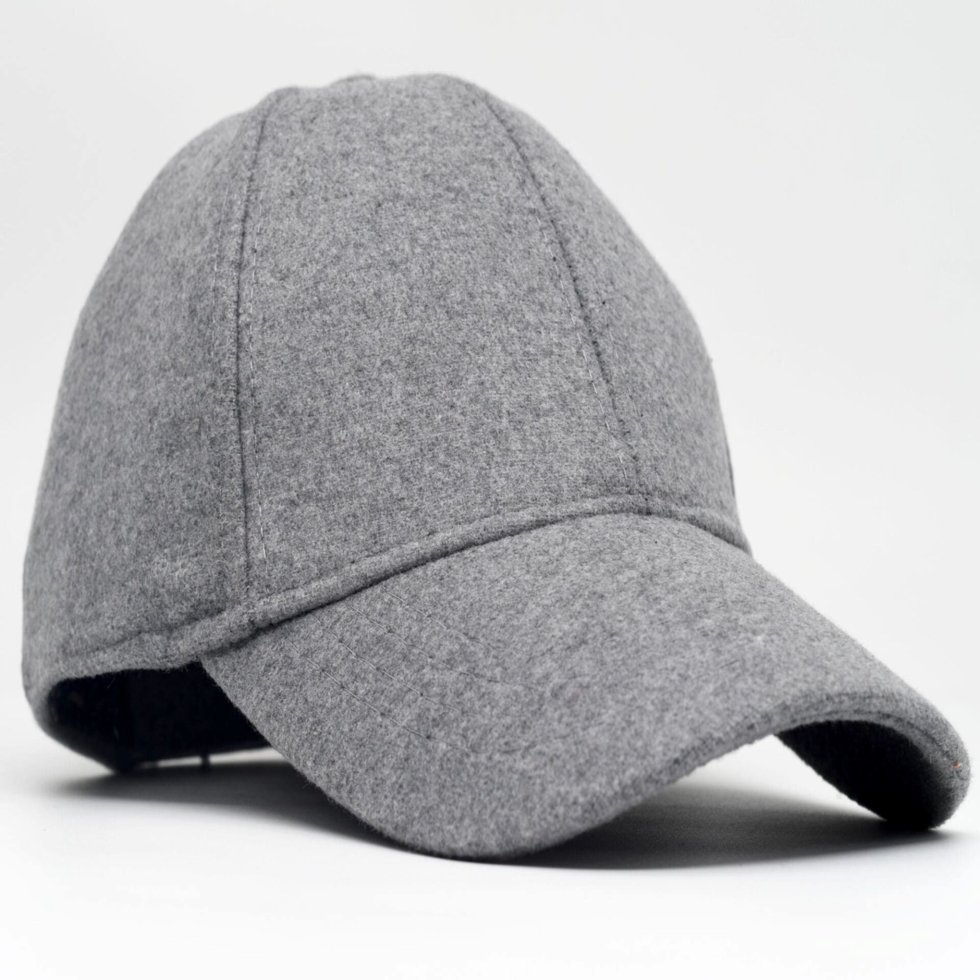 Unisex Gri Kaşe Kumaş Kışlık Kep Şapka