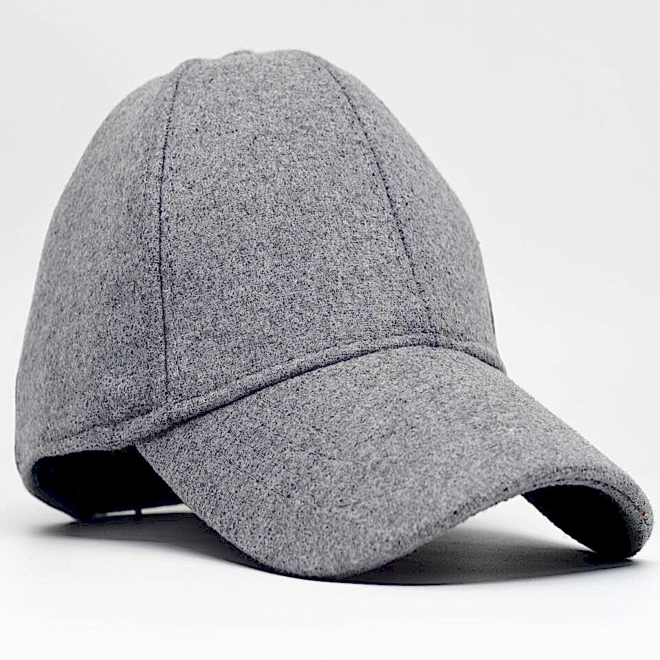 Unisex Gri Kaşe Kumaş Kışlık Kep Şapka