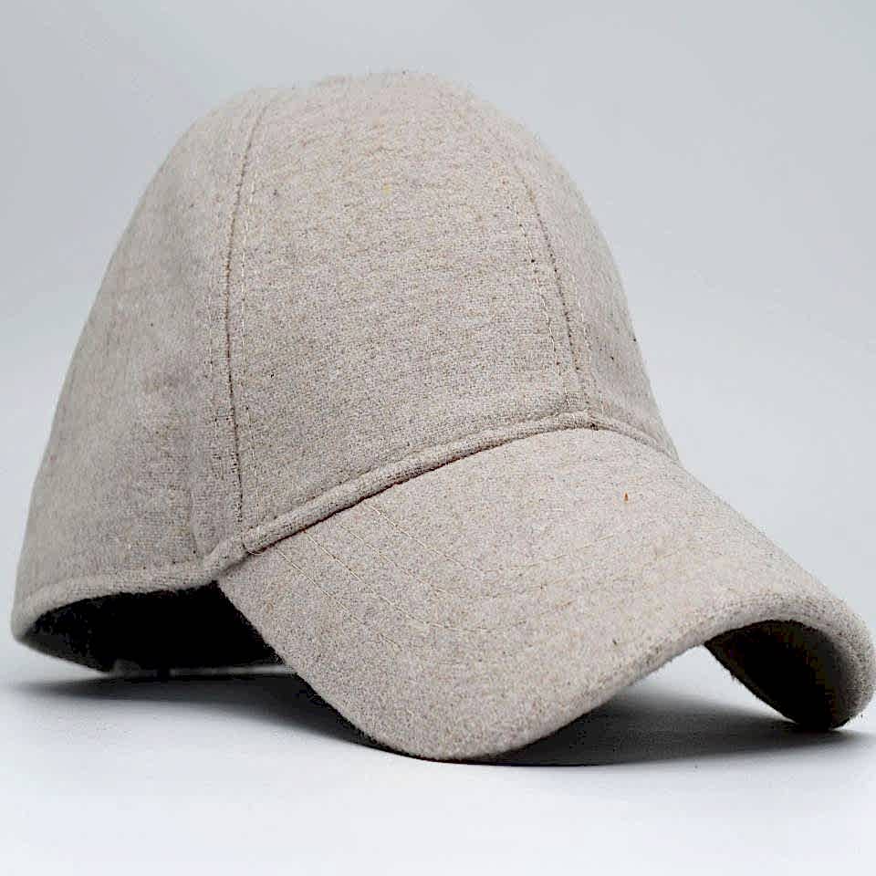 Unisex Bej Kaşe Kumaş Kışlık Kep Şapka