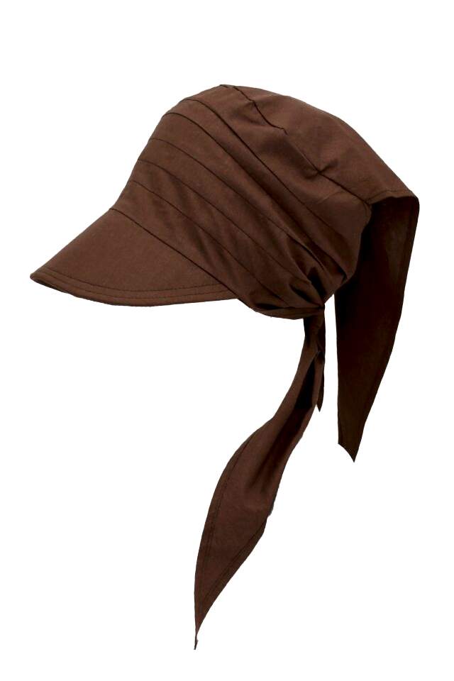 Safari Bağlamalı Kahverengi Siperli Bandana Vizör