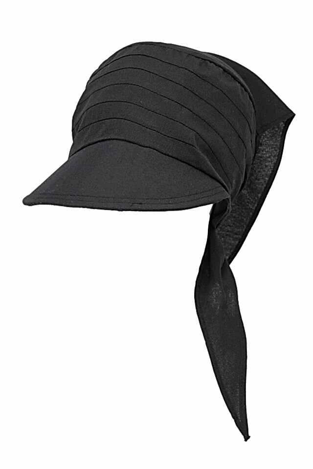Safari Bağlamalı Siyah Siperli Bandana Vizör