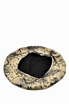 PU Deri Ressam Bere Trend Şapka French Beret-Bej