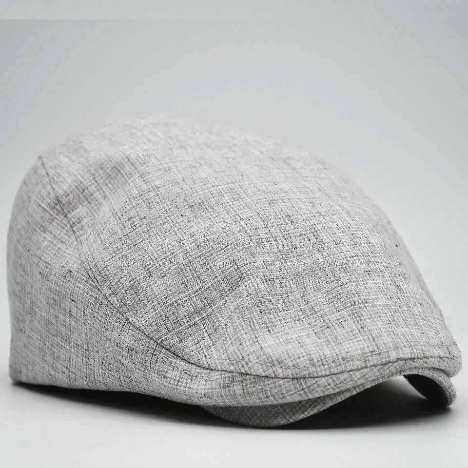 Erkek Kasket Keten Yazlık Flat Cap Şapka