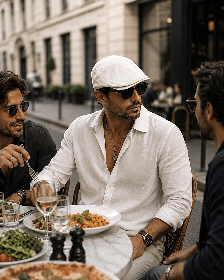 Kasket Pamuklu London Flat Cap Şapka Desenli Duman Gri